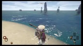Outward. Trying out the spear for the first time. Hardcore Permadeath Early Game.