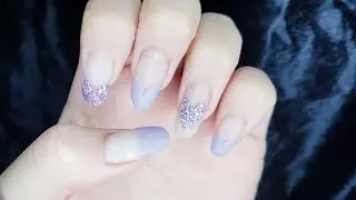 바이올렛 하트 프렌치 네일 아트 l Violet Heart Nail Art