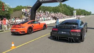 Audi R8 V10+ vs 833HP Manhart TR800 Porsche 992 Turbo S