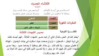 الحادي عشر - اللغة العربية - الثلاثاء الحمراء ج 2