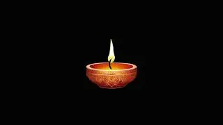 Black Screen Diwali Oil Lamp-2 ,| Beautiful Flickering Diya Animation | No Copyright |