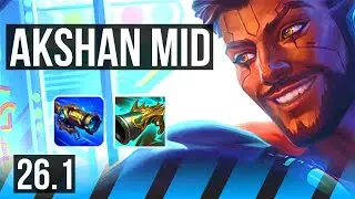 AKSHAN vs LEBLANC (MID) | Good KDA: 8/1/4 | EUW Challenger | 26.1