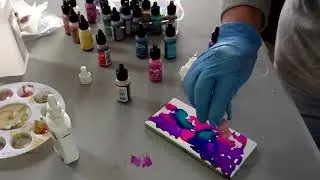 Alcohol Inks Stamping Technique on Tile