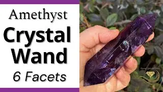 Amethyst Vogel Crystal Wand with Rainbows ~ 6 Facets (191g)