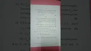 MSc mathematics 1st semester Real analysis question paper (101)