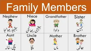 Family Members in English | Members of Family and Relations in Urdu