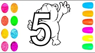bolalar ucun 5 raqamlar rasim chizish|drawing numbers for children|рисуем цифры для детей