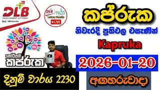 Kapruka 2230 2026.01.20 Today DLB Lottery Result අද කප්රුක ලොතරැයි ප්&zwj;රතිඵල