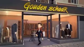 Tekenfilmspot Mannenmode 'De Gouden Schaar' - feb. 2017
