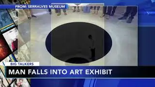 Italian Man Falls In Black Hole Contemporary Art Piece At Serralves Museum Portugal