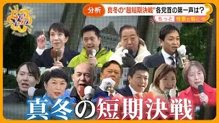 【第一声】戦後最短・12日間の選挙戦がスタート…各党首の演説はどこで？何を訴えた？ 内容を徹底分析【サン！シャインニュース】
