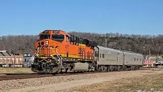 BNSF Railway Track Geometry Inspection Train west on Cuba Sub @ Pacific MO 12/5/25
