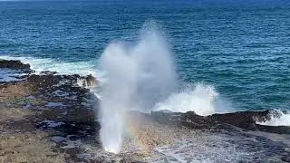 Beautiful Spouting Horn Blowhole In Kauai Hawaii