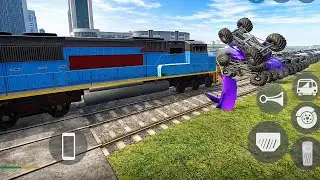Train vs Indian Bike 😱 | Full Destroy Scene | Indian Bike 3D Game