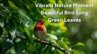 Vibrant Nature Moment | Beautiful Bird Song and Green Leaves
