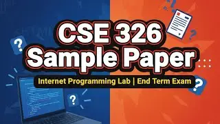 Cse 326 Internet programing laboratory sample paper end term exam। Lpu