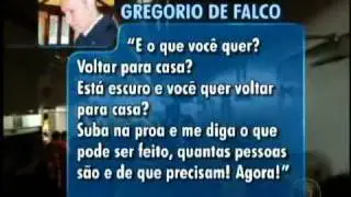 Grava&ccedil;&otilde;es mostram que comandante do Navio Costa Concordia desrespeitou ordens.avi