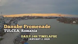Danube Promenade - Daily Timelapse: January 2, 2026 [Tulcea, Romania]