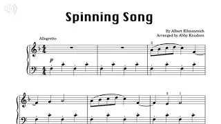 SIMPLIFIED Spinning Song | Easy Piano Sheet Music