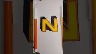 How to draw letter N | Creative drawing | amazing drawing #viral #art #trending #ytshorts