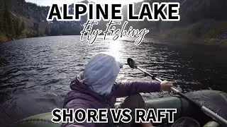 Backcountry Hike to Fish Alpine Lake from Shore and Pack Raft