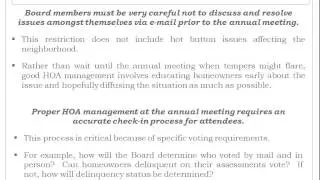 HOA Management:  How to Conduct Annual Meetings Without a Glitch