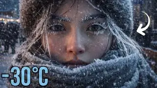Night walk on the coldest night in Moscow _ (-25°C -30°C ) _ RUSSIAN 2026