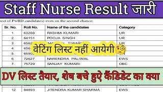 staff nurse result 2023 | staff nurse waiting list 2023 | डॉक्यूमेंट्स वेरिफिकेशन लिस्ट, छात्र दुखी