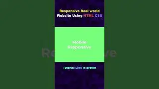 Responsive Website using html css demo and tutorial #htmlcss #responsivewebsite