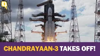 ISRO Launches Chandrayaan-3: India's Third Lunar Exploration Mission Takes Off | The Quint