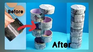 6 Empty Tape roll turn into storage box