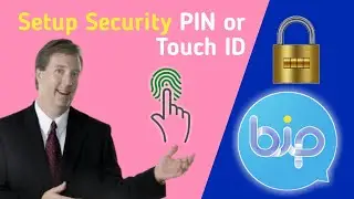 How to setup Security pin or touch id on bip app!