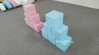 Globalltoy Pastel Foam Climbing Blocks Set | Pink & Blue Soft Play Steps for Toddlers (Daycare)