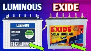 Solar Battery, Luminous Solar Battery Vs Exide Solar Battery