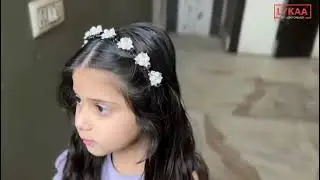LYKAA Stylish Braided Double Layer Plastic Headband with Elegant Flower Alligator Clips for Girls