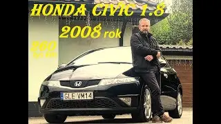 Piękna Czarna Honda Civic UFO 8 1.8 140KM ROK 2008