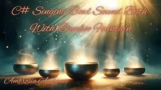 C# Singing Bowl Sound Bath with Bamboo Fountain