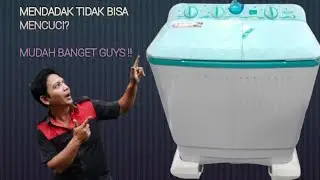 Mesin cuci 2 tabung pencuci tidak mau berputar jika ada pakaian