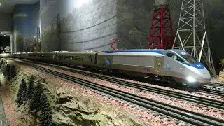 San Diego 3 Railers Lionel Amtrak Acela train action