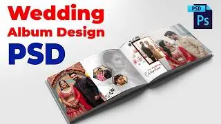 Wedding album dm design | Photoshop tutorial | free download | #albumdesign #psd  #graphicdesign