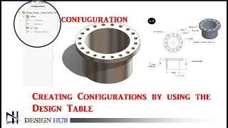 Exercise-1 Flange Design using Design table configuration in Solidworks |Design Hub|