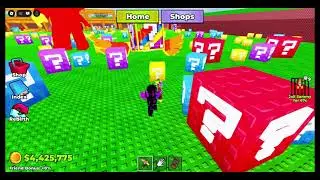 playing roblox break a lucky block + troll tower2