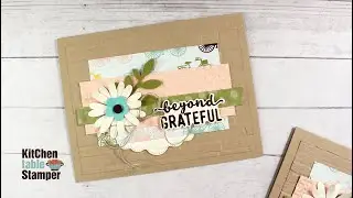 Charming Sentiments Thank You Card - Introducing Short Cut Card Sketch #3 with Kitchen Table Stamper