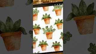 How to draw a plant in digital watercolour on procreate #art #digitalart #procreate #drawingtutorial