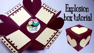 Explosion Box Tutorial For Beginners | DIY Explosion Box For Birthday / Anniversary | Easy Tutorial