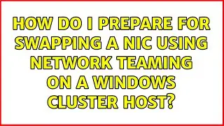 How do I prepare for swapping a NIC using network teaming on a Windows cluster host?