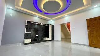16x16 Living Hall Design // False Ceiling, TV Display Unit with Pooja Cabinet💥🔥