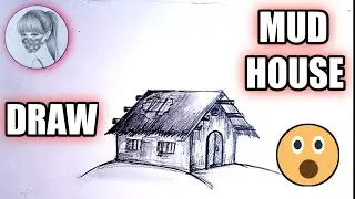 How to draw a mud house tutorial | S P Drawing  Academy|