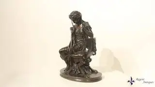 Antique Grand Tour Bronze Sculpture of Goddess Diana