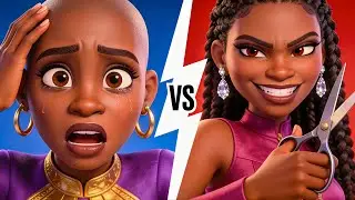 Rich Jealous Twin Shaves Her poor twin BALD before her date with prince./african story